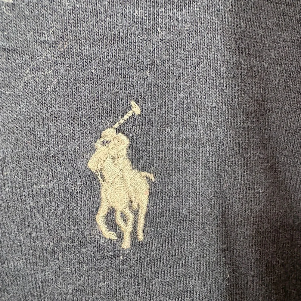 Polo Ralph Lauren Pullover Men XL Navy Blue Performance 1/4 Zip Cotton Blend